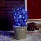 WATERGLIDE 12 Pack Fairy Lights Battery Operated (Included), 7 ft 20 LED Mini String Lights, Waterproof Silver Wire Firefly Starry Light for DIY Wedding Christmas Party Mason Jars Decor, Blue