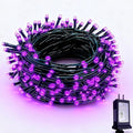 RPGT 200 LEDs 73ft Green Cable Wire Low Voltage Fairy String Tree Twinkle Lights 12 Modes for Christmas Party, Halloween, Outdoor, Garden, Wedding, Home Decoration (Purple)