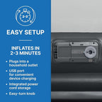 SLEEPLUX Durable Inflatable Air Mattress with Built-in Pump, Pillow and USB Charger
