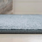 Eyely NCS101D-5 Odense High-Low Minimalist Angle Geometric Dark Blue/Cream 5 ft. x 8 ft. Indoor/Outdoor Area Rug, for Home, Backyard, Patio, Porch, Bedroom, Kitchen, Living Room