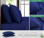 King Sheets by Pure Bamboo, Genuine 100% Organic Viscose Derived from Bamboo Bed Sheet Set, Luxuriously Soft & Cooling, Double Stitching, Lifetime Quality Promise (King, Cobalt Blue)