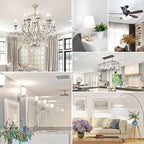 E12 Candelabra LED Light Bulbs, Dimmable 40 Watt Equivalent 5000K Bright Daylight White Candle Bulbs, 4W 460 LM Decorative CA10 Filament Chandelier Lamp Base for Bedroom Living Room Office, 12-Pack
