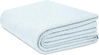 COTTON CRAFT Soft Cotton Thermal Blanket - Plush Herringbone Twill- All Season Luxurious Breathable Skin Friendly Lightweight Cooling Throw Blanket -Sofa Couch Travel Camping Dorm- Full Queen Sky Blue