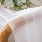 Chyhomenyc White Sheer Curtains 54 Inch Long 2 Panels Set, Short Voile Rod Pocket Drapes for Dinning Small Windows Bathroom Living Room Bedroom, Each 42Wx54L in, 2PCS, White