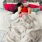 Bedsure Fleece Blanket Twin Blanket Linen - 280GSM Soft Lightweight Plush Cozy Blankets for Bed, Sofa, Couch, Travel, Camping