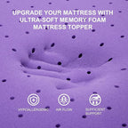 SINWEEK Gel Memory Foam Mattress Topper Twin XL, 1.5 in Twin Extra Long Mattress Pad for College Dorm Single Bed, Ventilated Soft Bed Topper, CertiPUR-US Certified, Twin XL Size