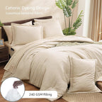 Monbix Queen Comforter Set - 7 Pieces Birch Marble Pattern Bed in a Bag Queen Bedding Sets with Comforter, Sheets, Pillowcases & Shams, Reversible Bedding Comforters Sets