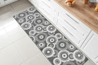 Custom Length Cut to Size Retro Modern Geometric Carpet Runner Rug for Hallways, Non Slip Rubber Backed, 31 inch Wide X Customized Length, Geo Grey, 31 inch X 16 feet