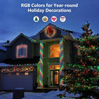 Brizled Christmas String Lights, 33ft 100 LED Color Changing Christmas Lights with Remote, RGB Christmas Tree Light Dimmable Music Plugin Mini Xmas Light Outdoor for Xmas Party Home