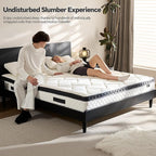 Queen Mattress in a Box, 10 Inch Hybrid Mattress with Individual Pocket Spring & Memory Foam, Motion Isolation, Medium Firm Comfort for Pressure Relief, CertiPUR-US Certified