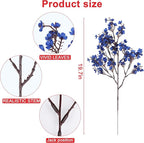 4th of July Red White and Blue Decorations Flowers 6 Bundle Artificial Babys Breath Fake Silk Patriotic Flowers for Independence Day Americana Home Decor Floral Indoor Arrangement Table Centerpieces