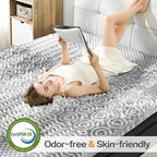 SINWEEK 2 Inch Mattress Topper 5-Zone Memory Foam Mattress Topper Pressure Relieve Soft Mattress Pad, CertiPUR-US Certified, Twin Size, Gray