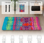 MAXYOYO Bohemian Floor Bed, Japanese Futon Mattress, Narrow Twin Single Bed, Foldable Roll Up Camping Cot for Adults