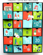 Festive Cardboard Gnome Elf Woodland Holiday Season Fill-Your-Own DIY Advent Calendar/Countdown Box | Scandinavian Nordic Themed Christmas by Nerdy Words