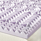 Mellow 2 Inch 5-Zone Memory Foam Mattress Topper, Soothing Lavender Infusion, Dorm Essentials, Full
