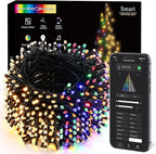BrizLabs Smart Christmas Lights, 229ft 700 LED Color Changing Christmas String Lights with APP/Voice Control, Warm White & Multicolor Xmas Tree Lights Music Xmas Fairy Lights for Indoor Outdoor Home