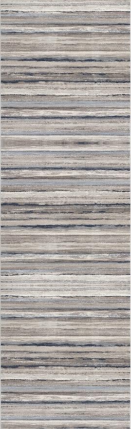 RUG BRANCH Havana 2' x 6' (2' X 5'11") Scandinavian Indoor Runner Rug, Contemporary, Blue Brown - Entryway, Hallway, Bathroom, and Kitchen