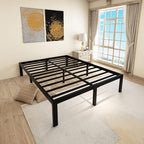 45MinST 14 Inch Reinforced Platform Bed Frame/3500lbs Heavy Duty/Easy Assembly Mattress Foundation/Steel Slat/Noise Free/No Box Spring Needed, Queen