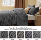 BEDELITE Fleece Twin Comforter Set -Super Soft & Warm Fluffy Grey Faux Fur Bedding, Luxury Fuzzy Heavy Bed Set for Winter with 1 Pillow case