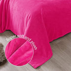 Exclusivo Mezcla Fleece Blanket Twin Size for Bed, Super Soft and Warm, All Season Use, Cozy, Plush, Lightweight, 60x80 Inches Hot Pink
