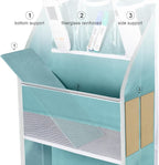 Univivi 6-Shelf Over Door Hanging Organizer Fabric Baby Door Storage with 5 Large Pockets and 3 Small PVC Pockets Wall Mount Hanging Storage Organizers for Baby Essential (Blue)
