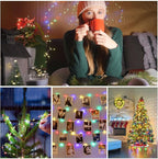 12 Pack Valentine's Day Fairy Lights Battery Operated, 3 Speed Modes, Extra 12 Batteries for Replacement, 7Ft 20 LED Mini String Light, Waterproof Twinkle Firefly Lights, Multi-Colored
