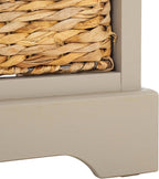 SAFAVIEH Home Collection Herman Vintage Grey 6-Drawer Wicker Basket Storage Unit, Fully Assembled (AMH5702A)