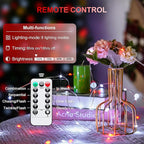 JMEXSUSS 2 Pack Red and White Fairy Lights Battery Operated, Total 200LED 66ft Red and White Christmas Lights with Remote, 8 Modes Battery Powered Twinkle Lights for Bedroom Christmas Tree Decor