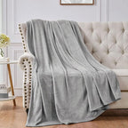 Walensee Fleece Blanket Plush Throw Fuzzy Lightweight Super Soft Microfiber Flannel Blankets for Couch, Bed, Sofa Ultra Luxurious Warm and Cozy for All Seasons (Ash Grey, 90"x90")