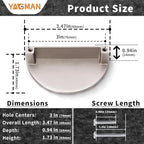 Brushed Nickel Cabinet Pulls 10 Pack 3 Inch Modern Drawer Handles Kitchen Cupboard Half Moon Bathroom Dresser Sunflower Cup Flat Pull SH-BN76-10