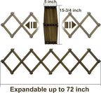 WEBI Accordion Wall Hanger,Accordion Hat Rack for Wall,Expandable Wooden Coat Rack Wall Mounted,Accordion Hook Rack for Hats,Caps,16 Peg,Dark Walnut