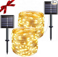 SUDDUS 2 Pack Total 66ft 200 Led Solar Fairy Lights Outdoor Waterproof, 8 Modes Twinkle Lights for Trees, Fence, Garden, Patio, Yard Decorations, Warm White