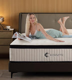Full Size Mattresses,10 Inch Hybrid Full Mattress in a Box with Memory Foam & Individual Pocket Spring for Edge Support,Pressure Relief,Medium Firm White Full Mattress,CertiPUR-US.