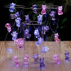 Impress Life 3D Kitty Cat String Lights:10 ft 30 LEDs Fairy Lights USB & Battery Powered with Remote Cute Kitten Animal Lights for Bedroom Home Wedding Birthday Party Indoor Christmas Decorations