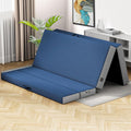 Cozzzi Folding Mattress Full Size for Floor and Traveling with Removable Cover - Lightweight and Portable Folding Mattress for Adults & Kids - Compact and Easy to Storage - Navy (75in x 54in x 4in)