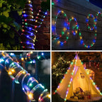 Color Changing Rope Lights String Lights for Bedroom, Battery Powered Light Strip 40ft 8 Modes Hanging Fairy Lights with Remote for Camping Halloween Christmas, 2 Pack