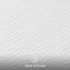Love's cabin Quilts for Queen Bed White Bedspreads - Soft Bed Summer Lightweight Bedspread Comforter - Modern Style Wave Pattern Coverlet for All Season - 3 Pieces (1 Quilt, 2 Pillow Shams)