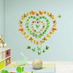 24pcs 3D Vivid Special Man-Made Lively Butterfly Art DIY Decor Wall Stickers Decals Nursery Decoration, Bathroom Décor, Office Décor, 3D Wall Art, 3D Crafts for Wall Art Kids Room Bedroom