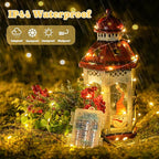 JMEXSUSS 2 Pack Fairy Lights Battery Operated with Remote, Total 200 LED 66ft Battery Powered Christmas Lights, 8 Modes Twinkle String Lights for Bedroom, Indoor Christmas Tree Decor, Warm White