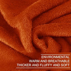 Fleece Blankets for All Season - Premium Lightweight Anti-Static Throw for Travel Size Bed Extra Soft Brush Fabric Warm Sofa Thermal Blanket 51" x 60"(Orange)