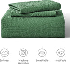 Love's cabin King Size Quilt Set Olive Green Bedspreads - Soft Bed Summer Lightweight Bedspread Comforter - Modern Style Coin Pattern Coverlet for All Season - 3 Pieces (1 Quilt, 2 Pillow Shams)