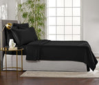 Twin Sheets by Pure Bamboo, Genuine 100% Organic Viscose Derived from Bamboo Bed Sheet Set, Luxuriously Soft & Cooling, Double Stitching, Lifetime Quality Promise (Twin, Black)