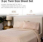 Threadmill Twin Sheets for Twin Mattress | 800 Thread Count Jacquard Celine Light Beige Sheets | 100% Cotton 3 Piece Bed Sheets | Extra Long Staple Cotton | Cotton Sheet with Elasticized Deep Pocket