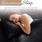 Linen Market Bed Sheets for California King Size Bed (Black) - Sleep Better Than Ever with These Soft and Cooling California King Sheets - Deep Pocket Fits 16" Thick Beds - 4 Piece Cal Sheet Set
