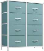 YITAHOME Fabric Dresser for Bedroom, Tall Storage 8 Drawers, Black Dresser & Chest of Drawers, Storage Drawer Organizer for Closet, Bedroom, Living Room