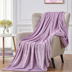 Walensee Fleece Blanket Plush Throw Fuzzy Lightweight (Queen Size 90x90 Lilac) Super Soft Microfiber Flannel Blankets for Couch, Bed, Sofa Ultra Luxurious Warm and Cozy for All Seasons