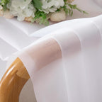 OVZME Sheer White Curtains 108" Inch Length 2 Panels Set, Light Filtering Soft Rod Pocket Voile White Drapes for Living Room/Bedroom, Each 42" W x 108" L