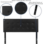 Flash Furniture Lennox Tufted Upholstered Full Size Headboard in Black Vinyl