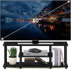 Furinno Turn-N-Tube No Tools 3D 3-Tier Entertainment TV Stand up to 50 inch TV, Round Tubes, Walnut