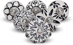Black & White Cabinet Knobs Ceramic Assorted knobs for Drawers Cupboard and Wardrobe Furniture Door Pull Handles for Dresser Kitchen Wardrobes Boho Home Interior Decor - Pack of 25